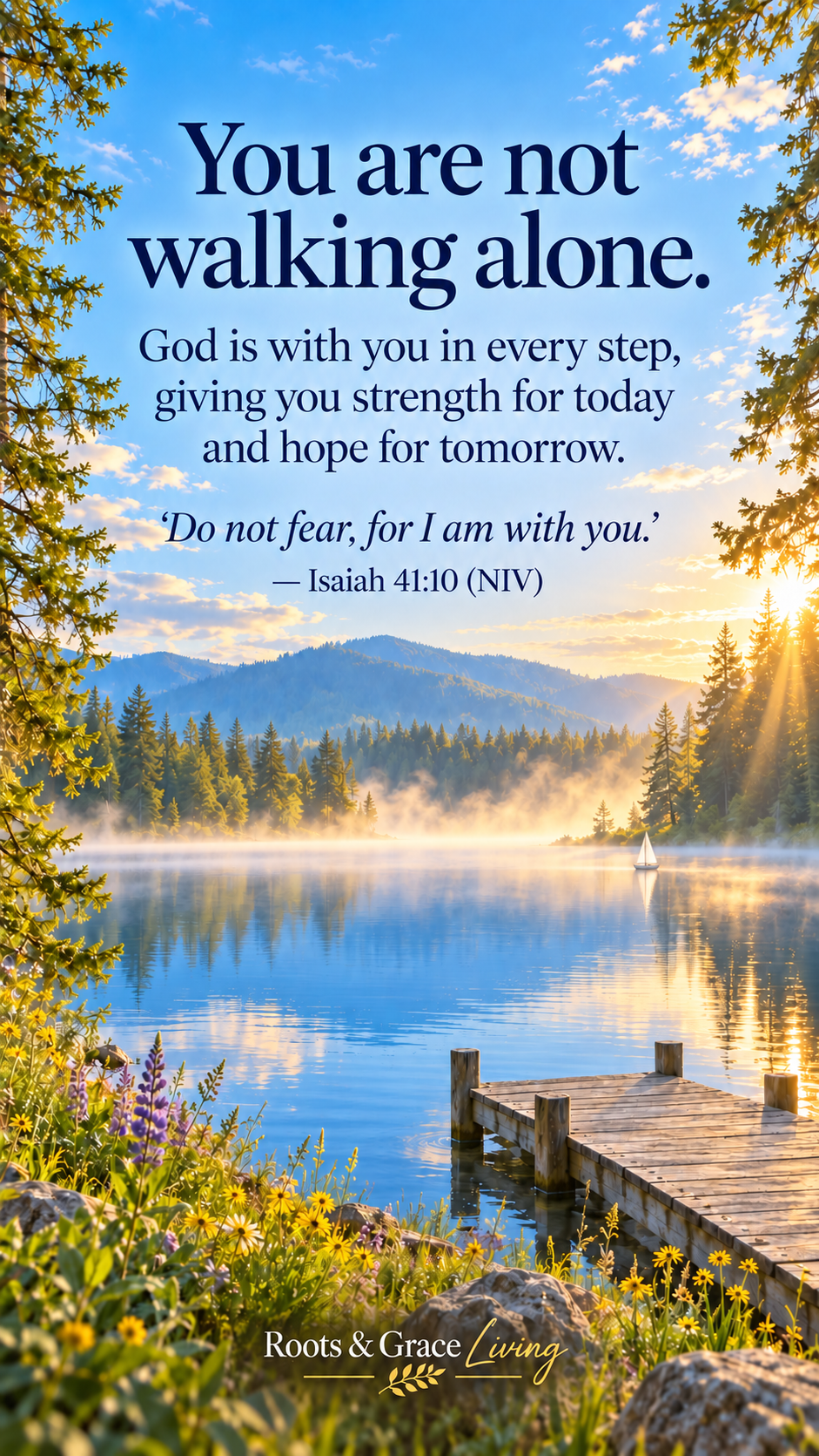 You are not walking alone, with encouragement and Isaiah 41:10